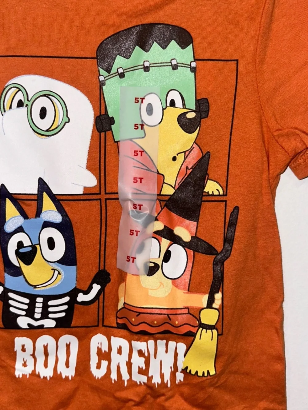 Old Navy Halloween Disney Bluey Boo Crew Bingo Lucky Honey T Tee Shirt NEW Sz 5T